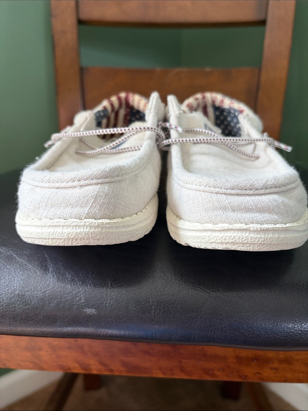 Hey Dude Kids Wally Canvas Slip-On Shoes with Flag Accents - Picture 6 of 6